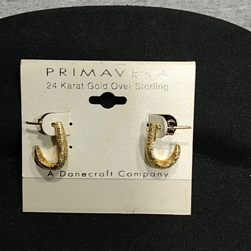 Primavera 24 Karat Over Sterling Earrings